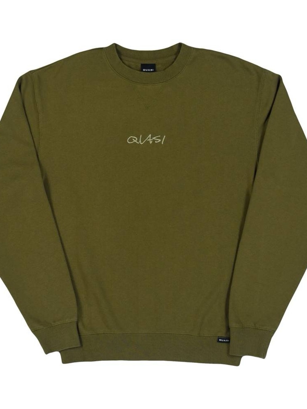 Quasi Skateboards Note Crew Sweatshirt - Military Green like new !